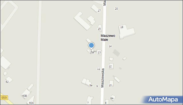 Płock, Maszewska, 13a, mapa Płock