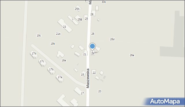 Płock, Maszewska, 24, mapa Płock