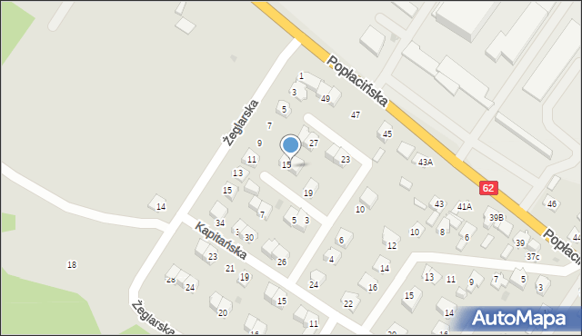 Płock, Marynarska, 17, mapa Płock