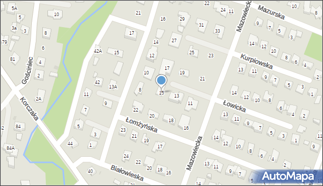 Płock, Mazowiecka, 15, mapa Płock