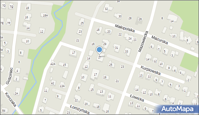 Płock, Mazowiecka, 27, mapa Płock