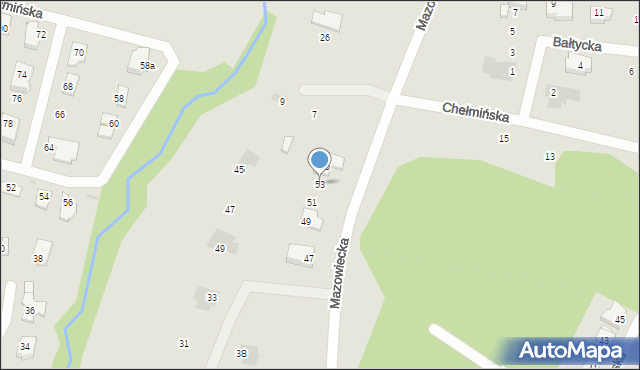 Płock, Mazowiecka, 53, mapa Płock