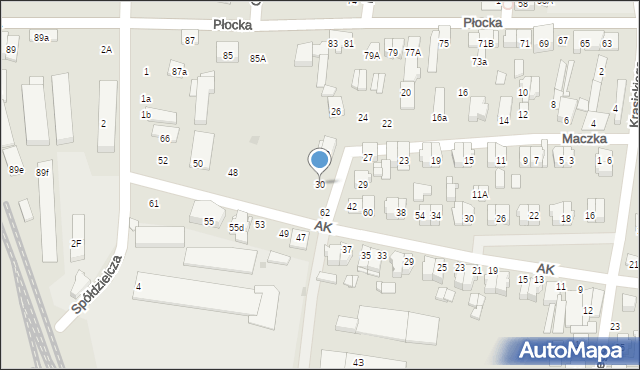 Płońsk, Maczka Stanisława, gen., 30, mapa Płońsk