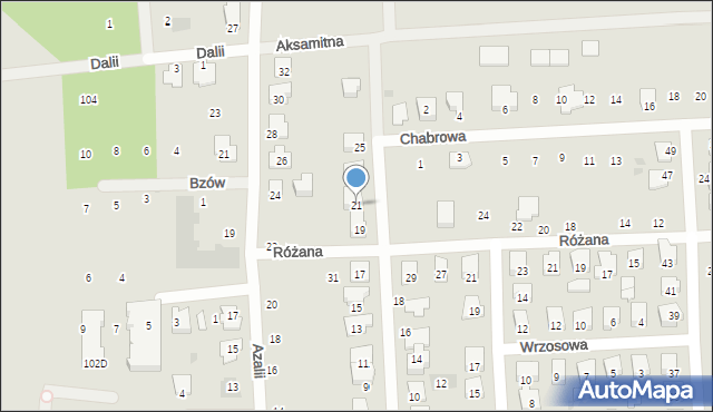 Płońsk, Magnolii, 21, mapa Płońsk