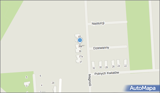 Płońsk, Magnolii, 39a, mapa Płońsk