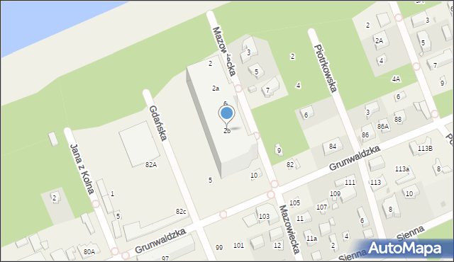 Pobierowo, Mazowiecka, 8, mapa Pobierowo