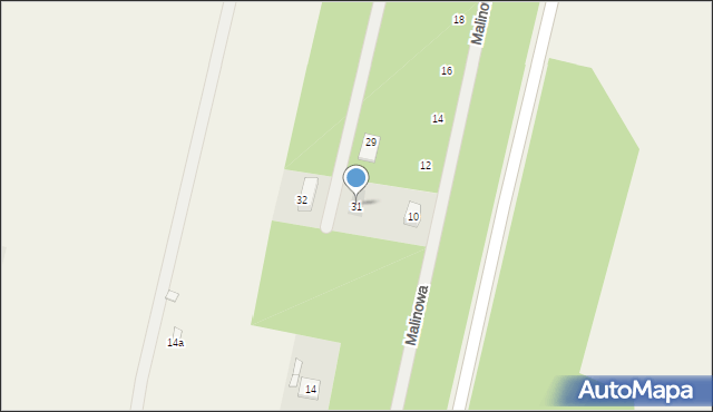Podkampinos, Malinowa, 31, mapa Podkampinos