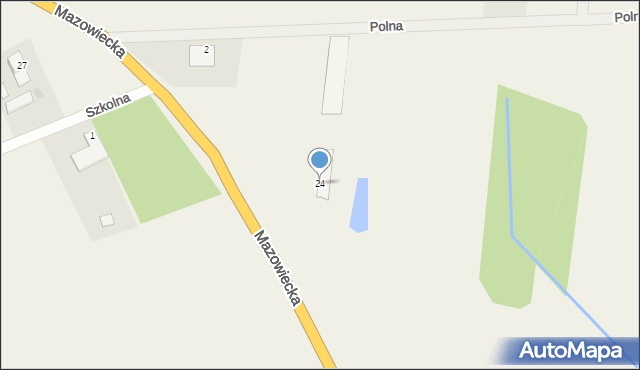 Podnieśno, Mazowiecka, 24, mapa Podnieśno