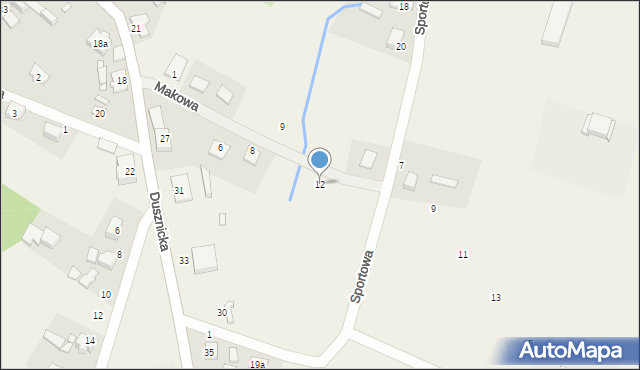 Podrzewie, Makowa, 12, mapa Podrzewie