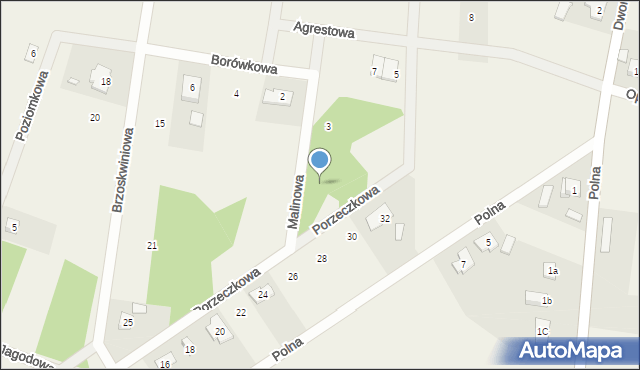 Podstolice, Malinowa, 1, mapa Podstolice