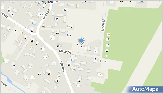 Pogorzel, Maciejki, 5, mapa Pogorzel