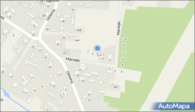 Pogorzel, Maciejki, 7, mapa Pogorzel