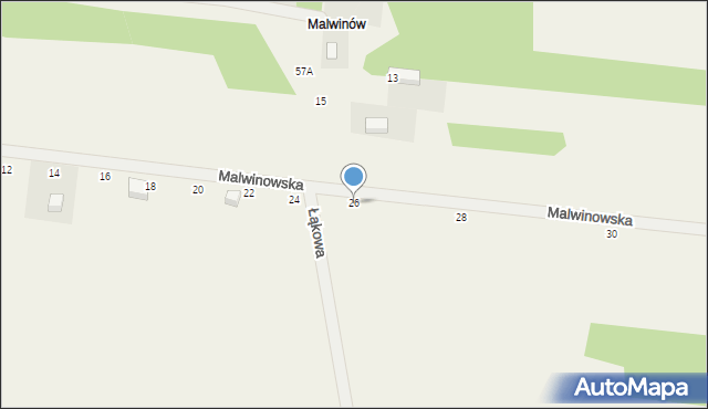 Pogorzelec, Malwinowska, 26, mapa Pogorzelec