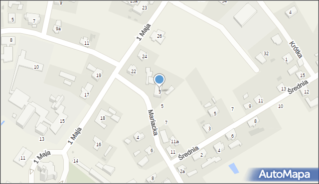 Pokój, Mariacka, 3, mapa Pokój