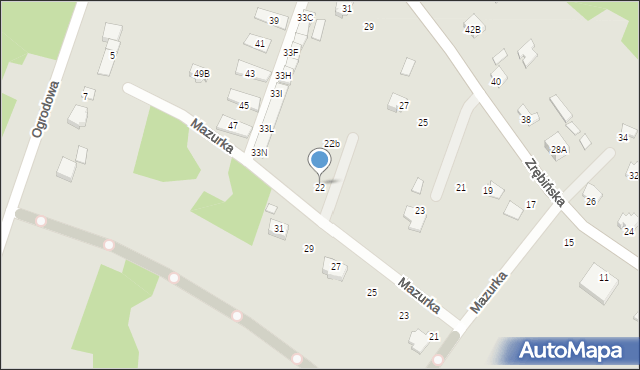 Połaniec, Mazurka, 22, mapa Połaniec