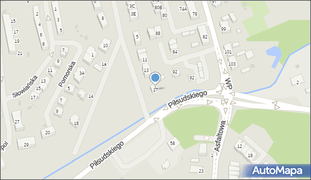 Police, Mazurska, 17, mapa Police