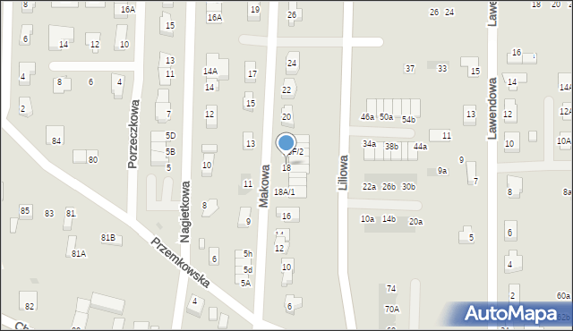 Polkowice, Makowa, 18F/1, mapa Polkowice