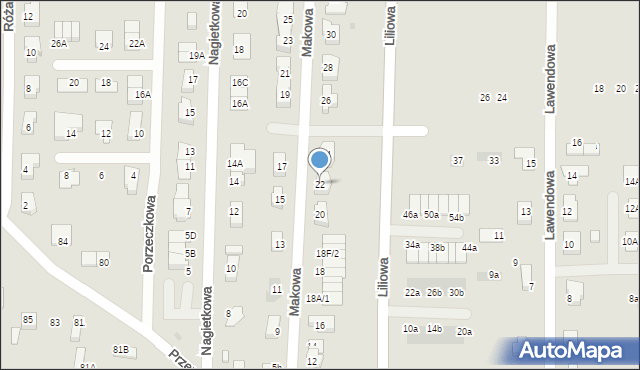 Polkowice, Makowa, 22, mapa Polkowice