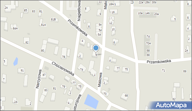 Polkowice, Makowa, 3, mapa Polkowice