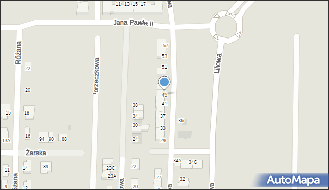 Polkowice, Makowa, 45, mapa Polkowice