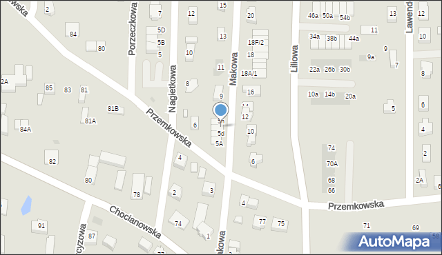 Polkowice, Makowa, 5f, mapa Polkowice