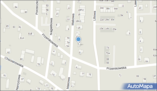 Polkowice, Makowa, 8, mapa Polkowice