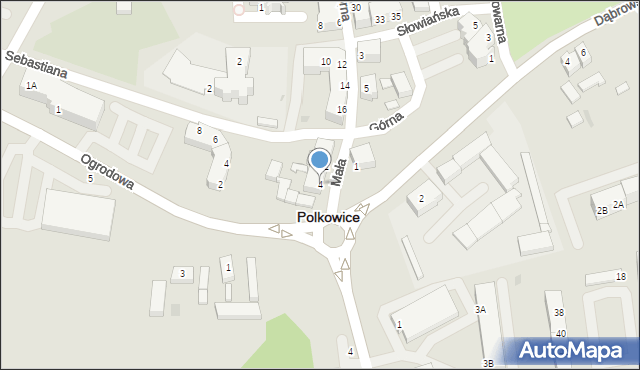 Polkowice, Mała, 4, mapa Polkowice