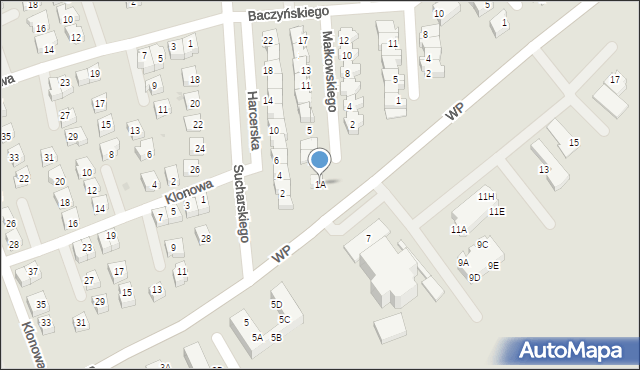 Polkowice, Małkowskiego Andrzeja, 1A, mapa Polkowice