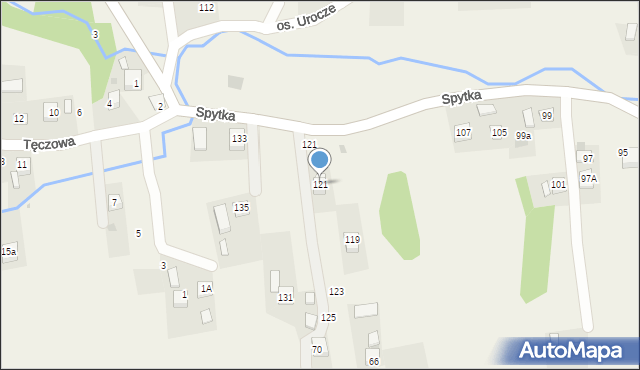 Poręba Spytkowska, Malownicza, 121, mapa Poręba Spytkowska