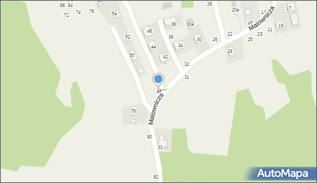 Poręba Spytkowska, Malownicza, 48, mapa Poręba Spytkowska