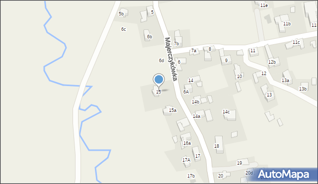 Poronin, Majerczykówka, 15, mapa Poronin