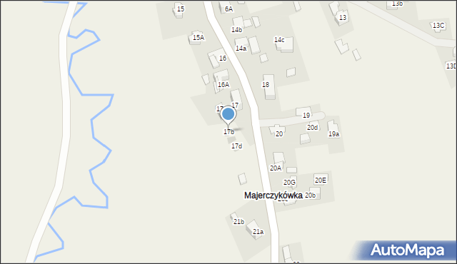 Poronin, Majerczykówka, 17b, mapa Poronin