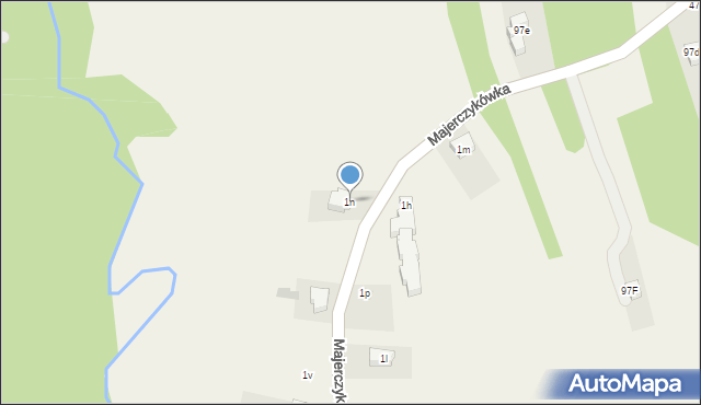 Poronin, Majerczykówka, 1n, mapa Poronin
