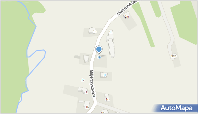 Poronin, Majerczykówka, 1p, mapa Poronin