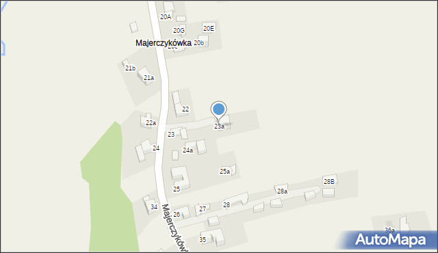 Poronin, Majerczykówka, 23a, mapa Poronin