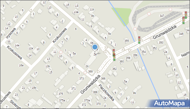 Poznań, Malwowa, 2a, mapa Poznania