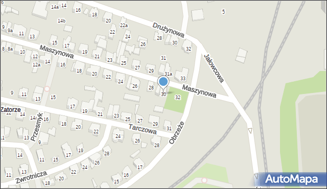 Poznań, Maszynowa, 30, mapa Poznania