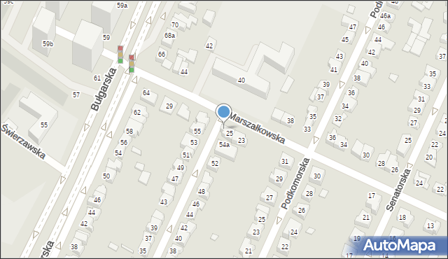 Poznań, Marszałkowska, 25a, mapa Poznania
