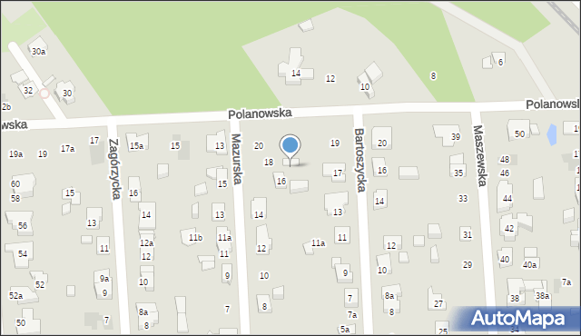 Poznań, Mazurska, 16a, mapa Poznania