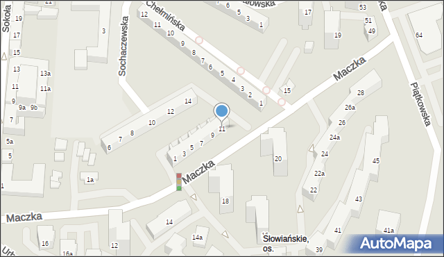 Poznań, Maczka Stanisława, gen., 11, mapa Poznania
