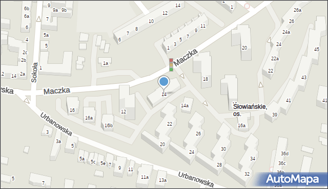 Poznań, Maczka Stanisława, gen., 14, mapa Poznania