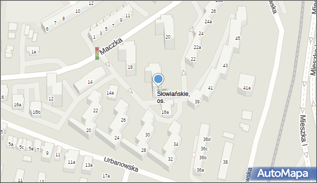 Poznań, Maczka Stanisława, gen., 16, mapa Poznania