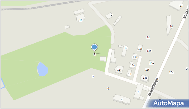 Poznań, Mateckiego Teofila, 8, mapa Poznania