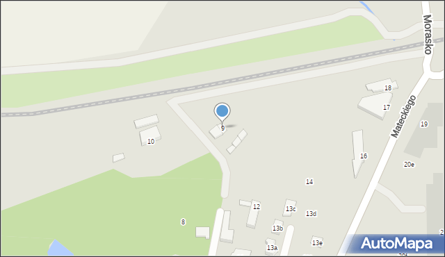Poznań, Mateckiego Teofila, 9, mapa Poznania
