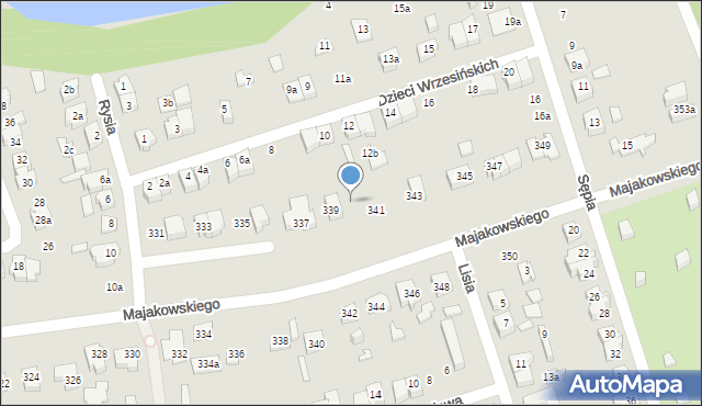 Poznań, Majakowskiego Włodzimierza, 339a, mapa Poznania