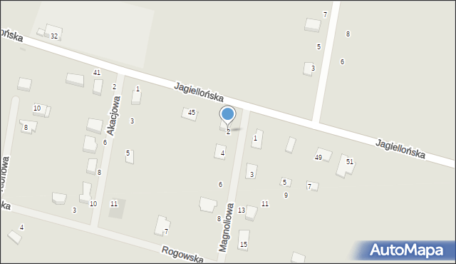 Prochowice, Magnoliowa, 2, mapa Prochowice