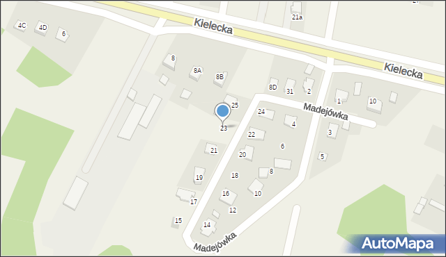 Promnik, Madejówka, 23, mapa Promnik