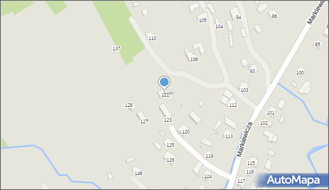 Pruchnik, Markiewicza Bronisława, bł. ks., 121, mapa Pruchnik
