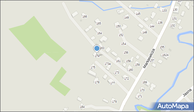 Pruchnik, Markiewicza Bronisława, bł. ks., 174, mapa Pruchnik