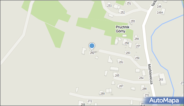 Pruchnik, Markiewicza Bronisława, bł. ks., 262, mapa Pruchnik
